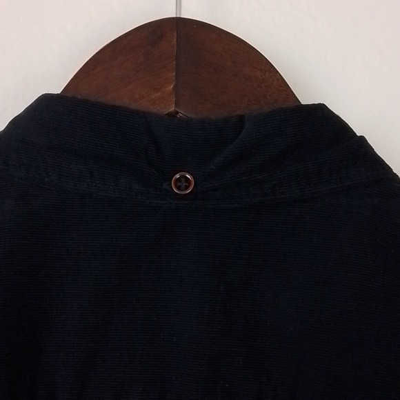 French Connection Mens Black Corduroy Cotton Button Up Shirt Size M Long Sleeve - Picture 9 of 13